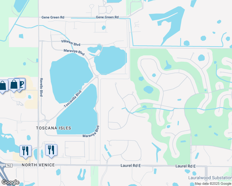 map of restaurants, bars, coffee shops, grocery stores, and more near 301 Mestre Place in Nokomis