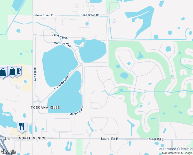 map of restaurants, bars, coffee shops, grocery stores, and more near 305 Mestre Place in Nokomis