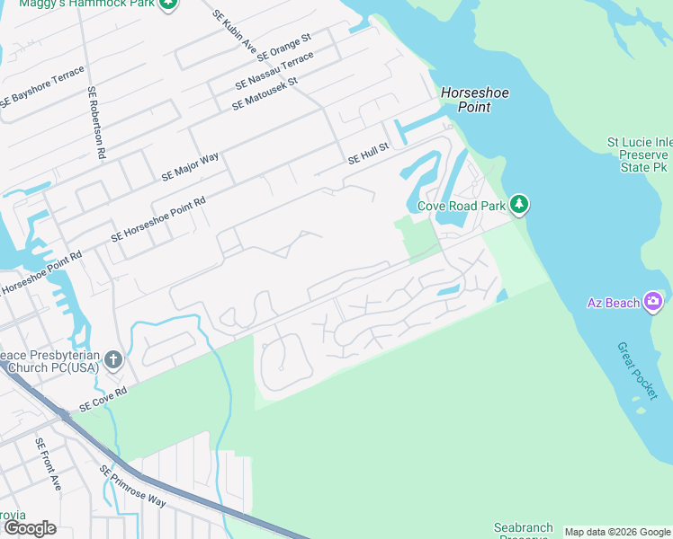 map of restaurants, bars, coffee shops, grocery stores, and more near 5145 Miles Grant Terrace in Stuart
