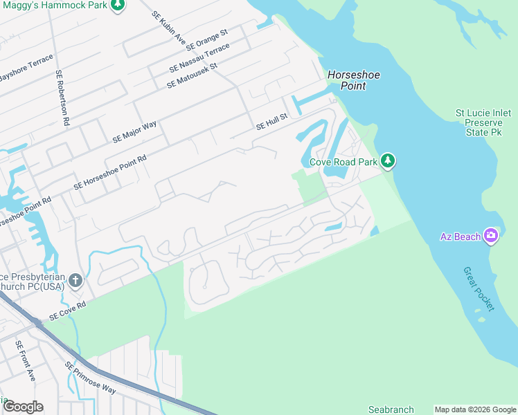 map of restaurants, bars, coffee shops, grocery stores, and more near 5145 Miles Grant Terrace in Stuart