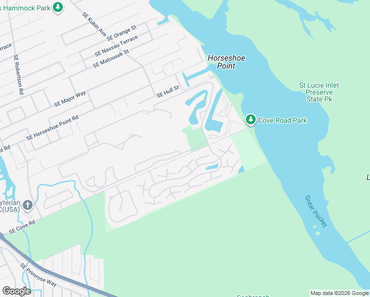 map of restaurants, bars, coffee shops, grocery stores, and more near 6073 Southeast Riverboat Drive in Stuart