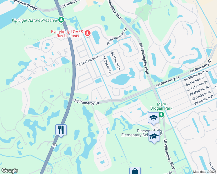 map of restaurants, bars, coffee shops, grocery stores, and more near 4501 Southeast Graham Drive in Stuart