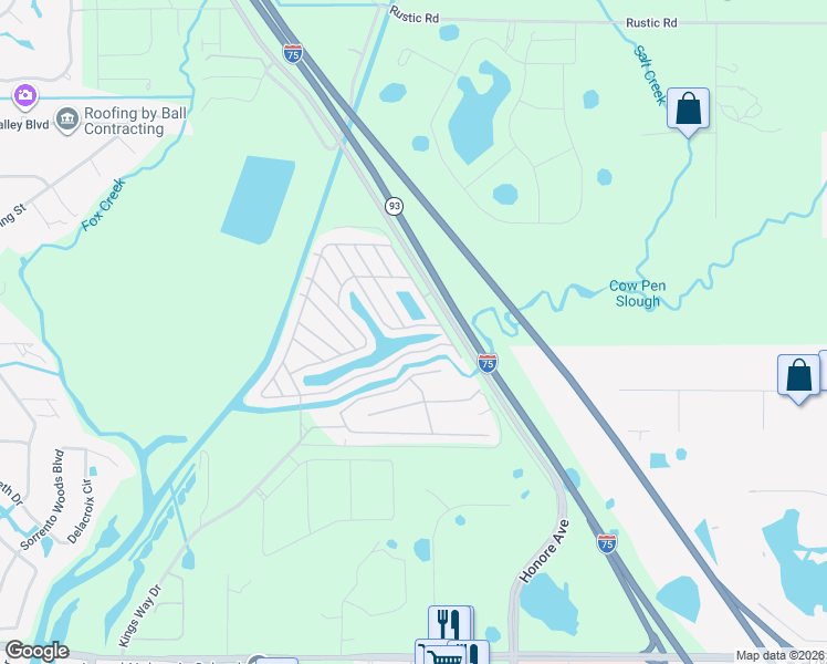 map of restaurants, bars, coffee shops, grocery stores, and more near 88 King Arthur Drive in Nokomis