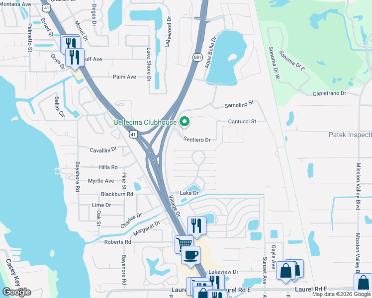 map of restaurants, bars, coffee shops, grocery stores, and more near 66 6th Street West in Nokomis