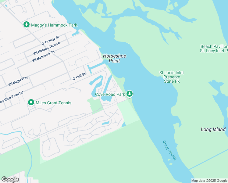 map of restaurants, bars, coffee shops, grocery stores, and more near 6122 Southeast Landing Way in Stuart
