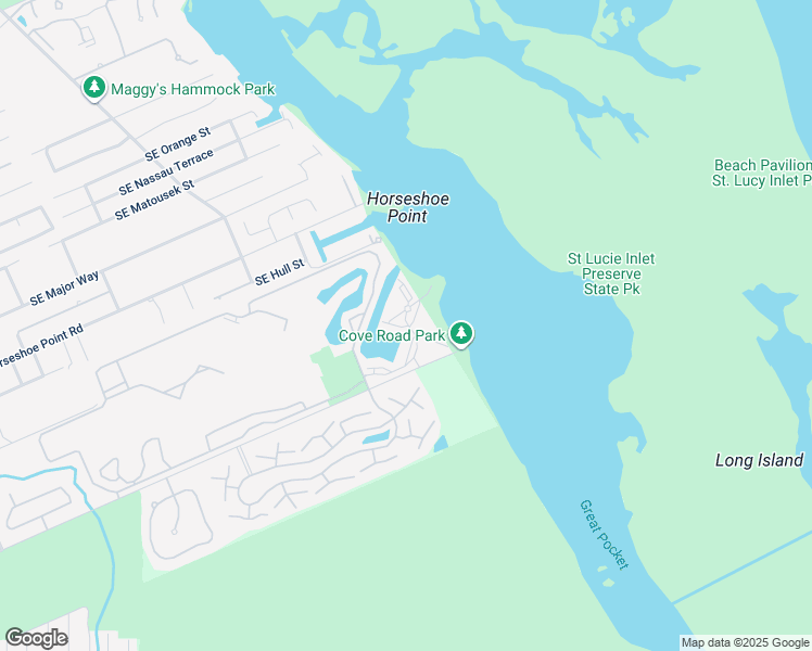 map of restaurants, bars, coffee shops, grocery stores, and more near 6122 Southeast Landing Way in Stuart