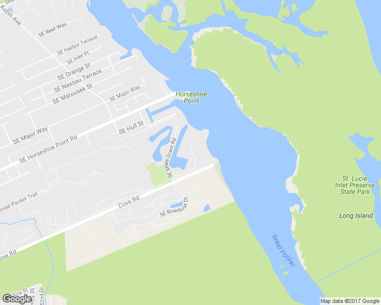 map of restaurants, bars, coffee shops, grocery stores, and more near 6122 Southeast Landing Way in Stuart