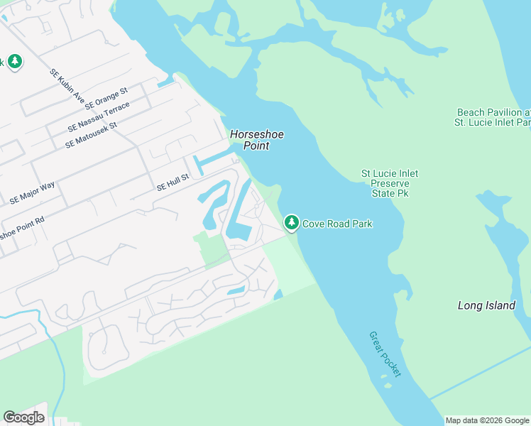 map of restaurants, bars, coffee shops, grocery stores, and more near 6122 Southeast Landing Way in Stuart