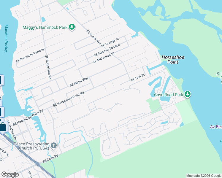 map of restaurants, bars, coffee shops, grocery stores, and more near 4476 Southeast Tribout Lane in Stuart