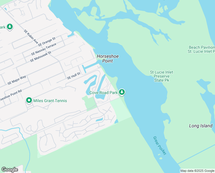 map of restaurants, bars, coffee shops, grocery stores, and more near 6199 Southeast Landing Way in Stuart