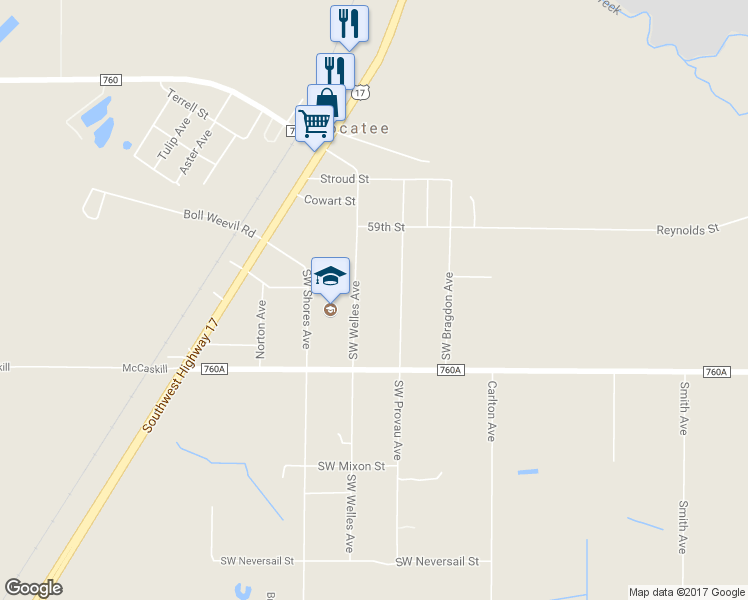 map of restaurants, bars, coffee shops, grocery stores, and more near 4779 Southwest Provau Avenue in Arcadia