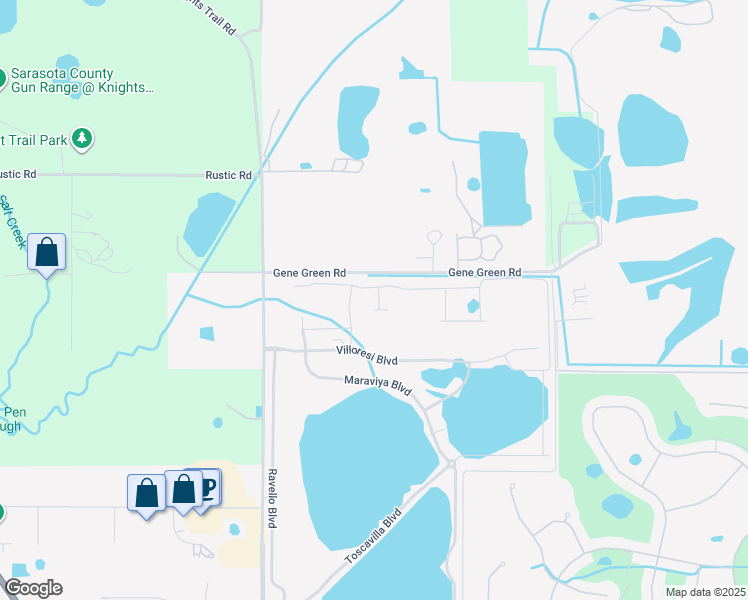 map of restaurants, bars, coffee shops, grocery stores, and more near 500-576 Gene Green Road in Nokomis