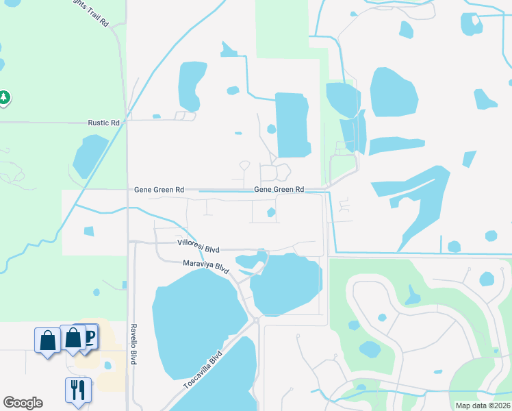 map of restaurants, bars, coffee shops, grocery stores, and more near 500-576 Gene Green Road in Nokomis
