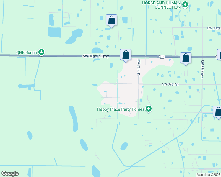 map of restaurants, bars, coffee shops, grocery stores, and more near 7566 Southwest 39th Street in Palm City