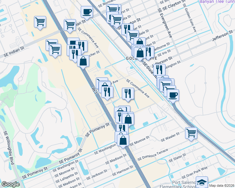 map of restaurants, bars, coffee shops, grocery stores, and more near 4001 Southeast Federal Highway in Stuart