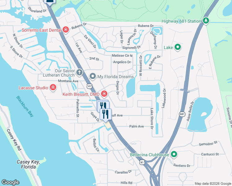 map of restaurants, bars, coffee shops, grocery stores, and more near 216 Millet Place in Nokomis