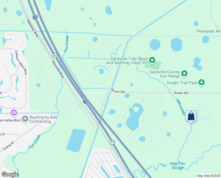 map of restaurants, bars, coffee shops, grocery stores, and more near 1700 Ranch Road in Nokomis
