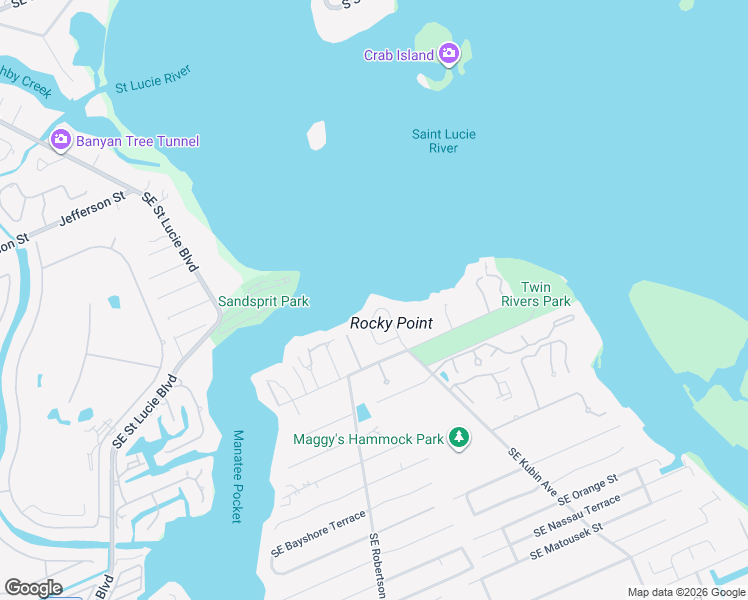 map of restaurants, bars, coffee shops, grocery stores, and more near 3501 Southeast Kubin Avenue in Stuart