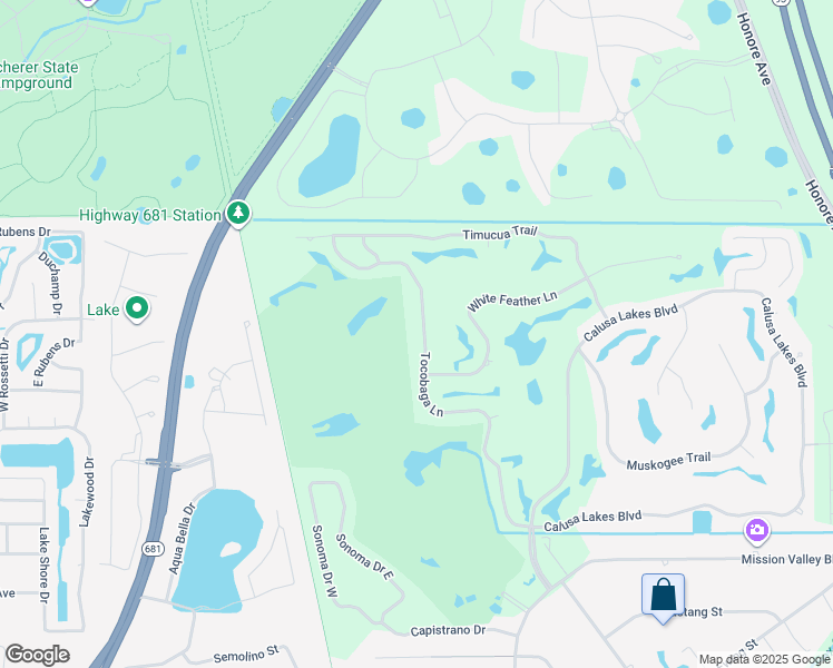 map of restaurants, bars, coffee shops, grocery stores, and more near 2075 Tocobaga Lane in Nokomis