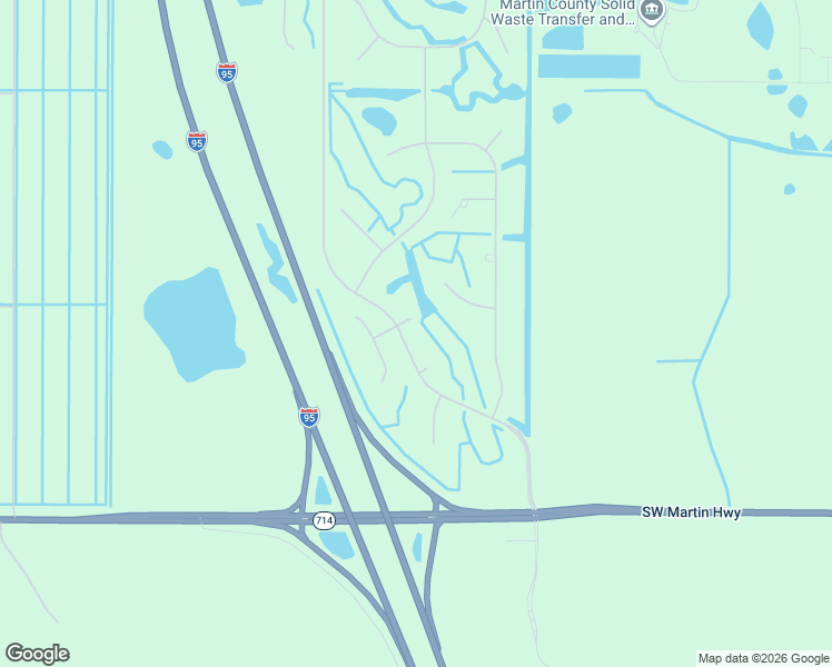 map of restaurants, bars, coffee shops, grocery stores, and more near 9960 Southwest Mancos Terrace in Palm City