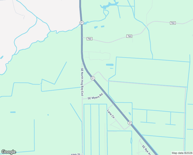 map of restaurants, bars, coffee shops, grocery stores, and more near 3740 Florida 31 in Arcadia
