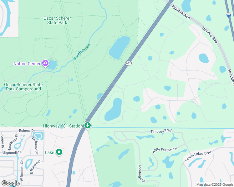 map of restaurants, bars, coffee shops, grocery stores, and more near Florida 681 in Nokomis