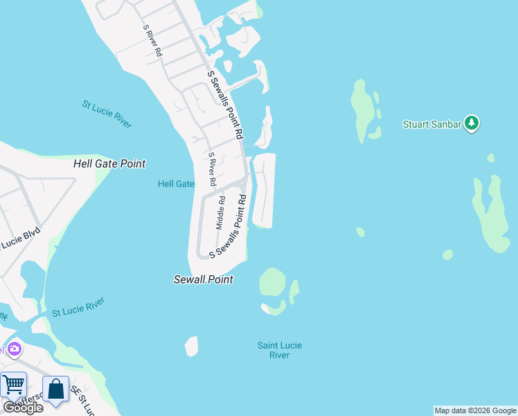 map of restaurants, bars, coffee shops, grocery stores, and more near 21 Island Road in Stuart