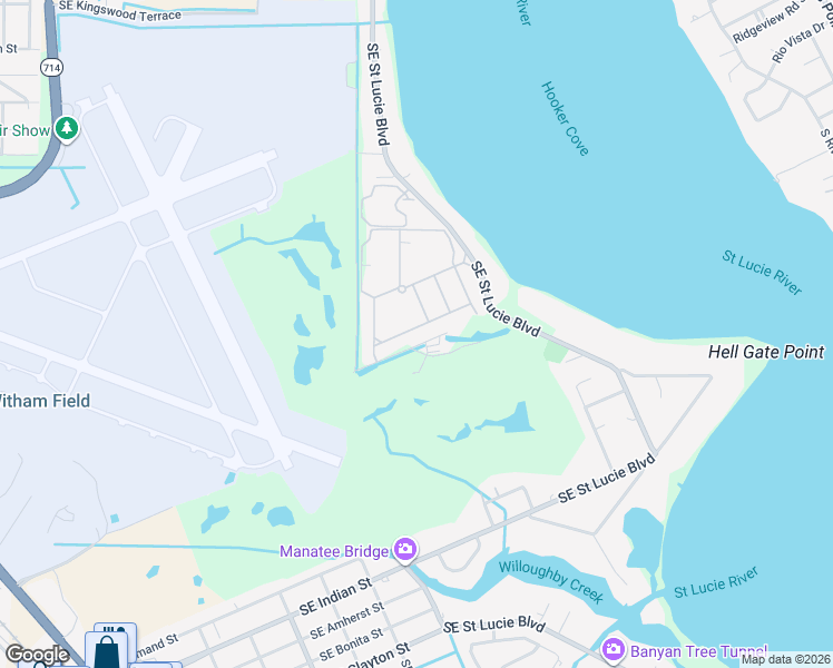 map of restaurants, bars, coffee shops, grocery stores, and more near 3160 Southeast Gran Via Way in Stuart