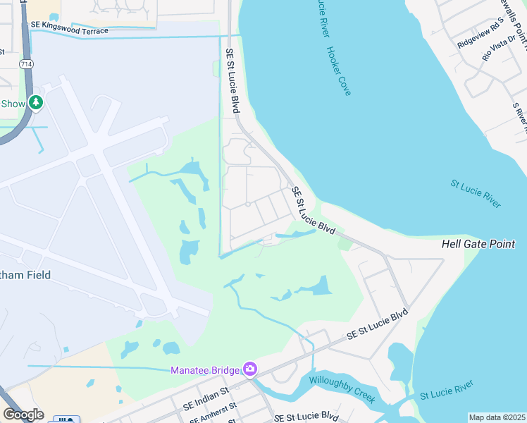 map of restaurants, bars, coffee shops, grocery stores, and more near 1825 Southeast El Pinar Lane in Stuart