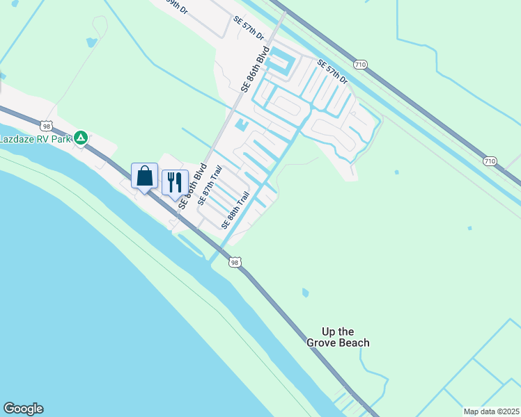 map of restaurants, bars, coffee shops, grocery stores, and more near 9097 SE 67th Way in Okeechobee
