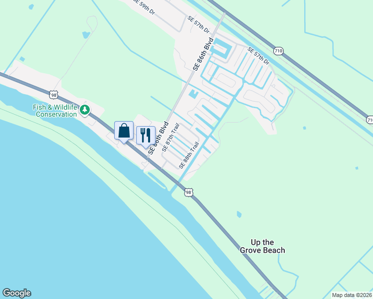 map of restaurants, bars, coffee shops, grocery stores, and more near 8949 Southeast 67th Way in Okeechobee