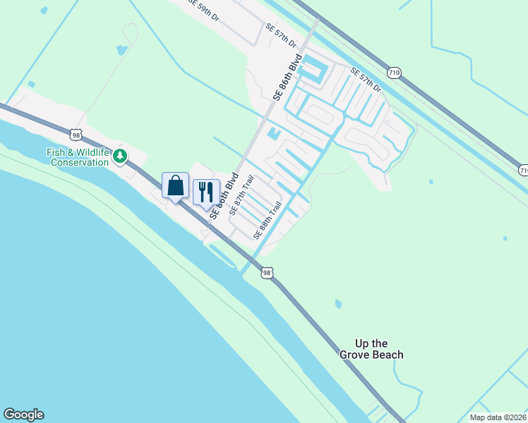 map of restaurants, bars, coffee shops, grocery stores, and more near 8949 Southeast 67th Way in Okeechobee