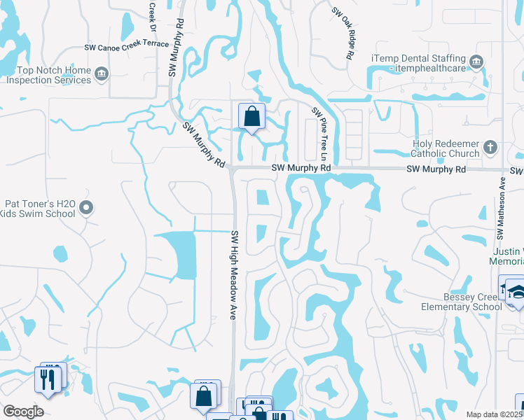 map of restaurants, bars, coffee shops, grocery stores, and more near 2855 Ridgewood Place in Palm City