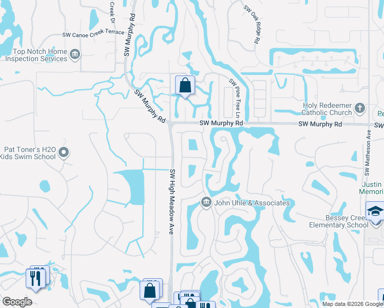 map of restaurants, bars, coffee shops, grocery stores, and more near 2855 Ridgewood Place in Palm City