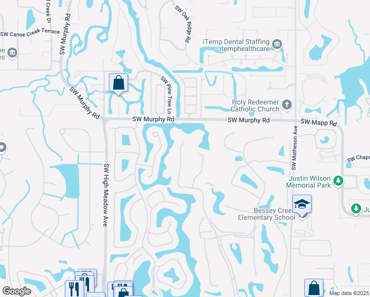 map of restaurants, bars, coffee shops, grocery stores, and more near 1548 Southwest Monarch Club Drive in Palm City