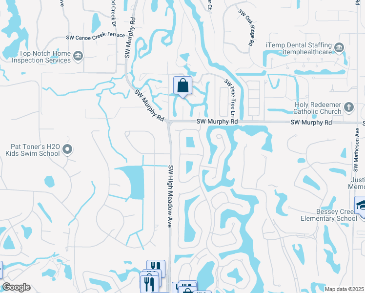 map of restaurants, bars, coffee shops, grocery stores, and more near 2855 Ridgewood Place in Palm City