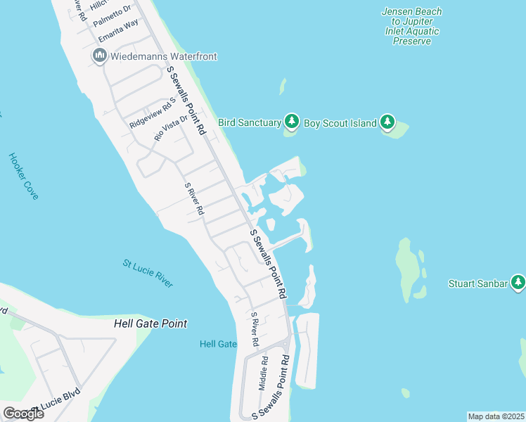 map of restaurants, bars, coffee shops, grocery stores, and more near in Sewall's Point