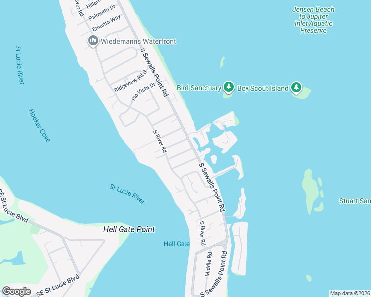 map of restaurants, bars, coffee shops, grocery stores, and more near 3 Kingston Court in Stuart