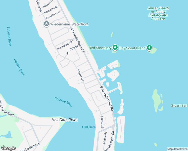 map of restaurants, bars, coffee shops, grocery stores, and more near 123 South Sewalls Point Road in Stuart