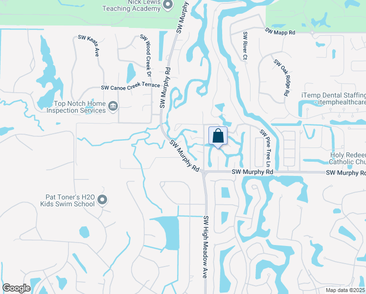 map of restaurants, bars, coffee shops, grocery stores, and more near 2453 Southwest Murphy Road in Palm City
