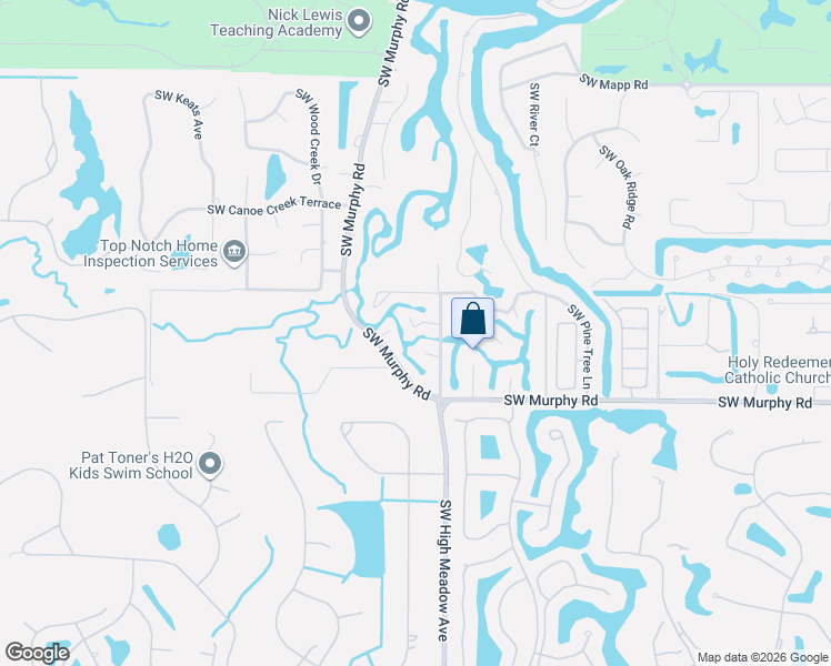 map of restaurants, bars, coffee shops, grocery stores, and more near 3058 Southwest Cedar Trail in Palm City