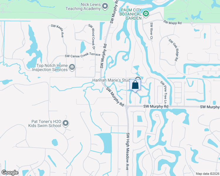 map of restaurants, bars, coffee shops, grocery stores, and more near 2503 Southwest Murphy Road in Palm City