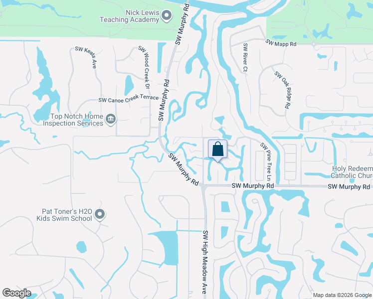 map of restaurants, bars, coffee shops, grocery stores, and more near 3058 Southwest Cedar Trail in Palm City