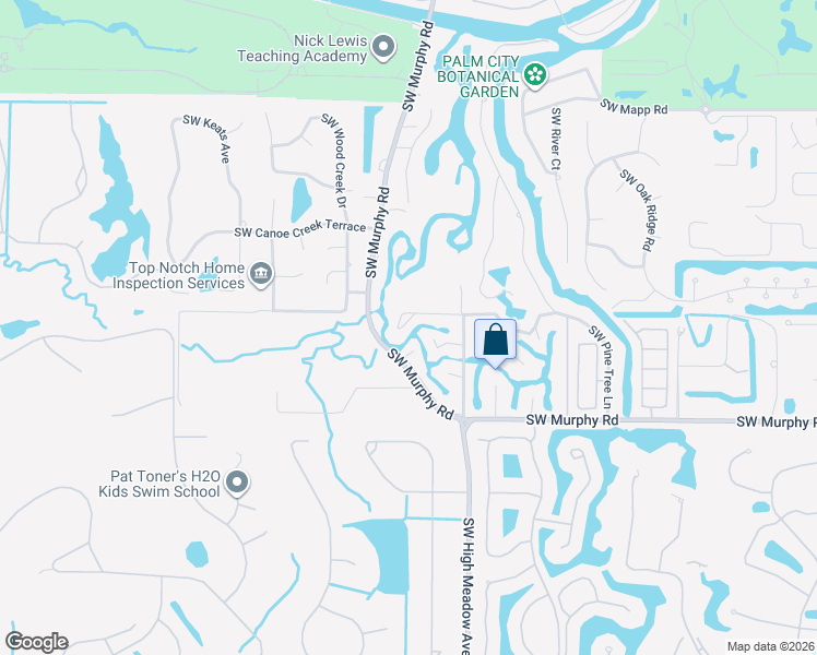 map of restaurants, bars, coffee shops, grocery stores, and more near 3161 Southwest Lake Terrace in Palm City