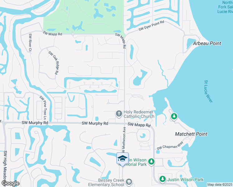 map of restaurants, bars, coffee shops, grocery stores, and more near 1182 Southwest Sundew Court in Palm City