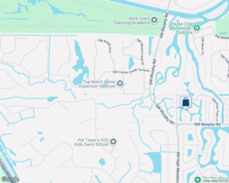 map of restaurants, bars, coffee shops, grocery stores, and more near 1162 Southwest Keats Avenue in Palm City