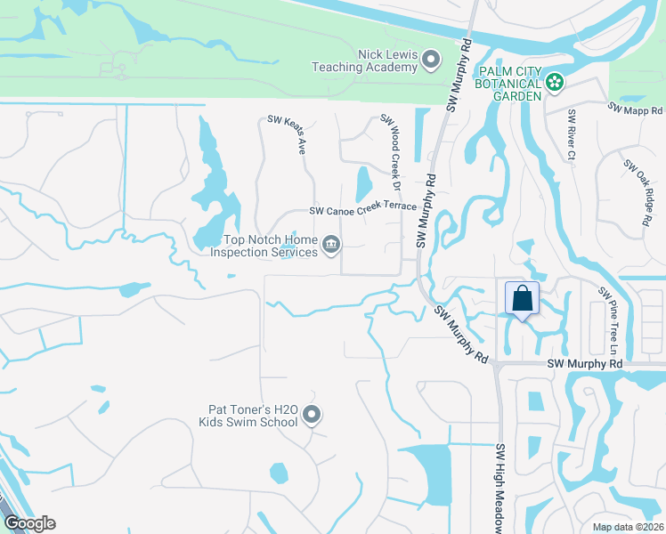 map of restaurants, bars, coffee shops, grocery stores, and more near 1162 Southwest Keats Avenue in Palm City