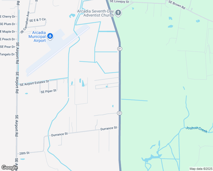 map of restaurants, bars, coffee shops, grocery stores, and more near 2371 Florida 31 in Arcadia
