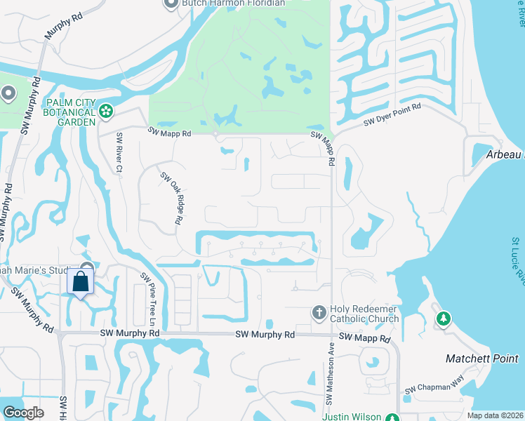 map of restaurants, bars, coffee shops, grocery stores, and more near 955 Southwest Sand Oak Drive in Palm City