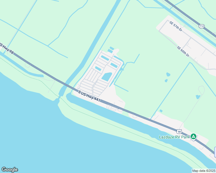 map of restaurants, bars, coffee shops, grocery stores, and more near 6689 Fir Street in Okeechobee